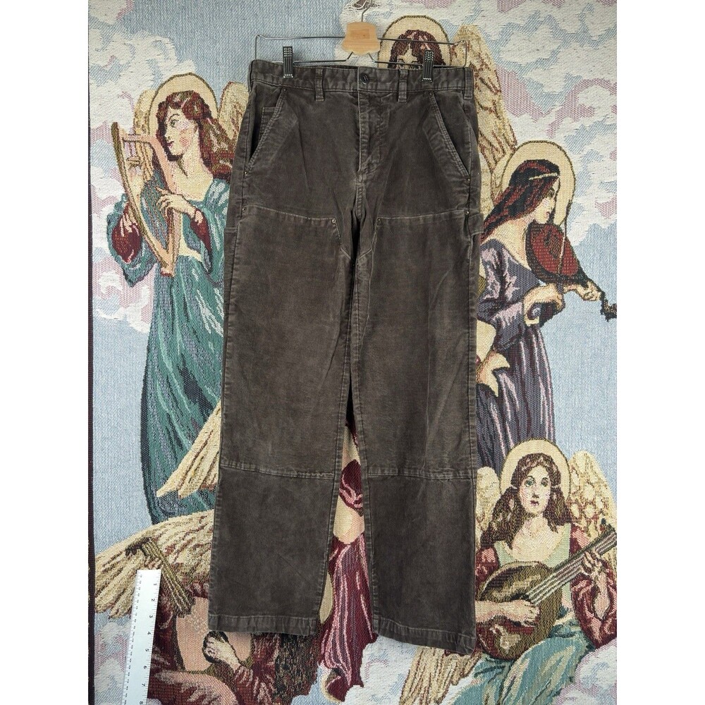 GAP Cord Carpenter Pants Double Knee Men's 30x28 Brown Corduroy Utility Work